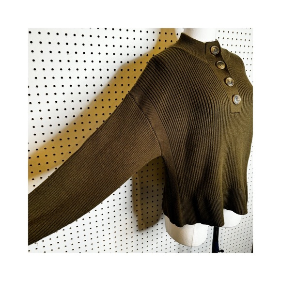 MNG MANGO | Knitted Sweater With Half Button Detail Sz. XL - Picture 8 of 9